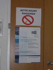 Die Veranstaltung fand am Studiengang ICS der Fachhochschulstudiengänge Burgenlang Ges.m.b.H. statt- Rauchen war im Vortragssaal sowie im PC-Raum nicht erlaubt